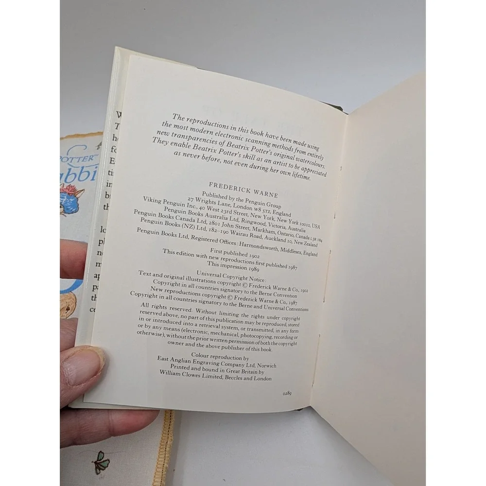Beatrix Potter Tale Peter Rabbit Book Lot White Cloth Counting‎ 123 Hardback